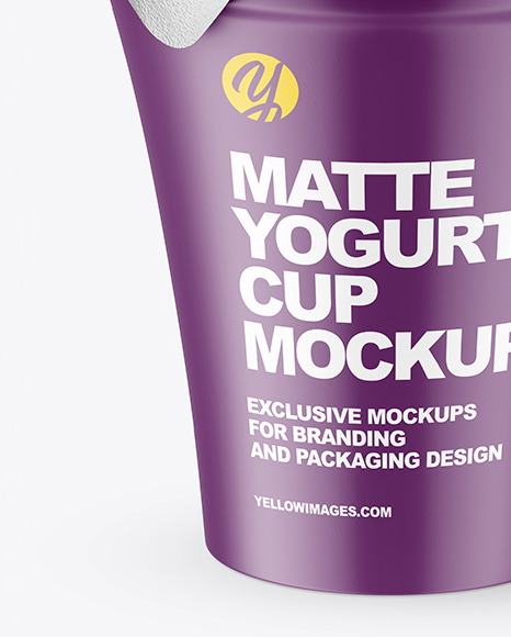 Matte Yogurt Cup Mockup