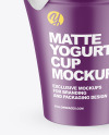 Matte Yogurt Cup w/ Straw Mockup