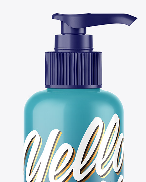 Glossy Bottle w/ Closed Pump Mockup