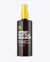 Dark Amber Glass Spray Bottle Mockup