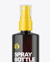 Dark Amber Glass Spray Bottle Mockup