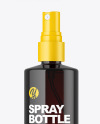 Dark Amber Glass Spray Bottle Mockup