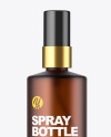 Frosted Amber Glass Spray Bottle Mockup