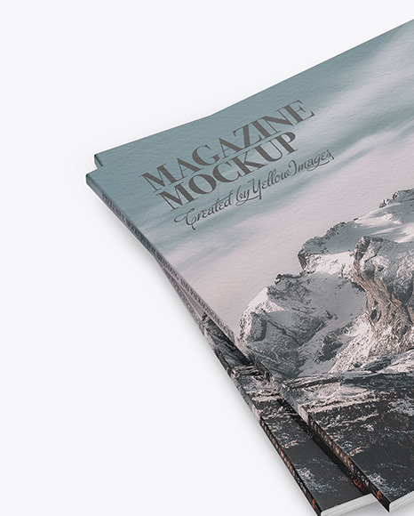 Two Paper A4 Magazines Mockup