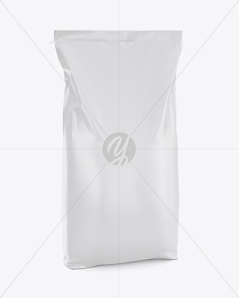 Polypropylene Bag 3D Mockup - Halfside View