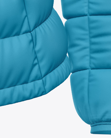 Matte Nylon Women's Down Jacket w/Hood Mockup