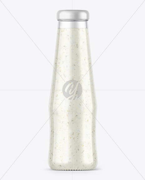 Sour Cream Sauce w/ Garlic Bottle Mockup