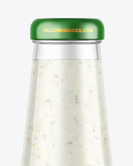 Sour Cream Sauce w/ Garlic Bottle Mockup