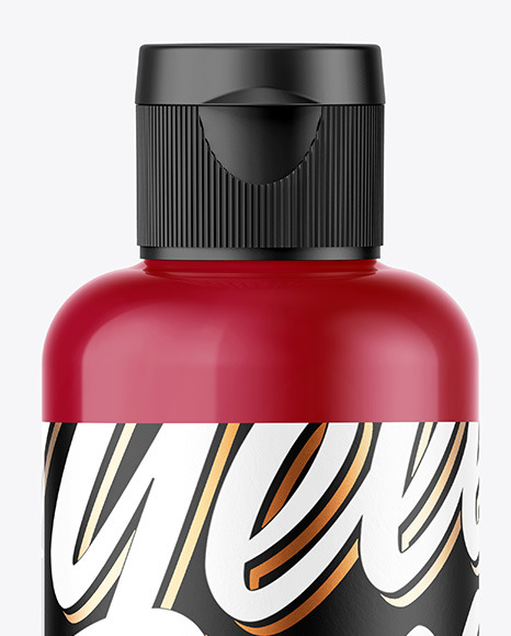 Glossy Plastic Bottle Mockup