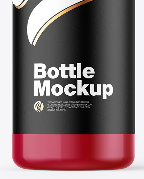 Glossy Plastic Bottle Mockup