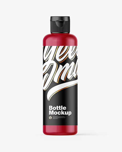 Glossy Plastic Bottle Mockup