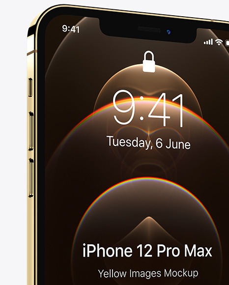 Apple iPhone 12 Pro Max Gold Mockup