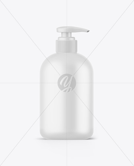 Matte Plastic Bottle w/ Pump Mockup