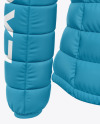 Matte Nylon Women's Down Jacket w/Hood Mockup