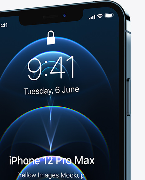 Apple iPhone 12 Pro Max Pacific Blue Mockup