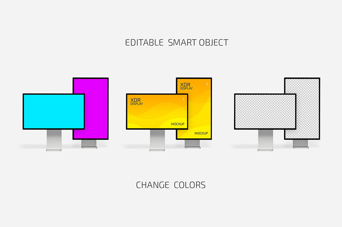 XDR Display Mockup Set XDR Display Mockup Set