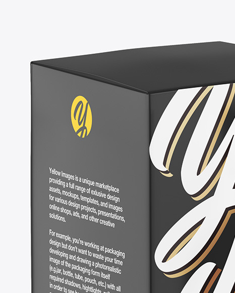 Dark Amber Glass Bottle w/ Box Mockup