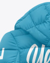 Matte Nylon Women's Down Jacket w/Hood Mockup