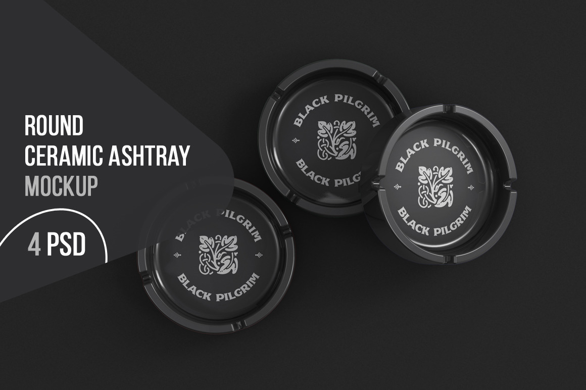 Round Ceramic Ashtray Mockup Round Ceramic Ashtray Mockup