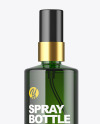 Green Glass Spray Bottle Mockup