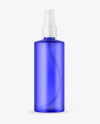 Frosted Blue Glass Spray Bottle Mockup