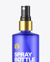 Frosted Blue Glass Spray Bottle Mockup