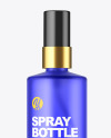 Frosted Blue Glass Spray Bottle Mockup