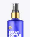 Frosted Blue Glass Spray Bottle Mockup