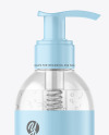 Clear Cosmetic Bottle with Pump Mockup