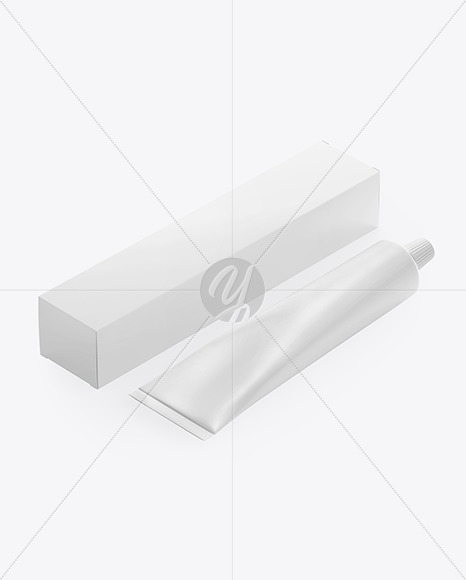 Box w/ Cosmetic Tube Mockup