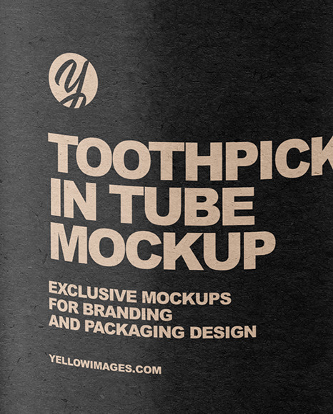 Kraft Tube with Toothpicks Mockup