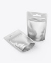 Two Metallic Pouches Mockup