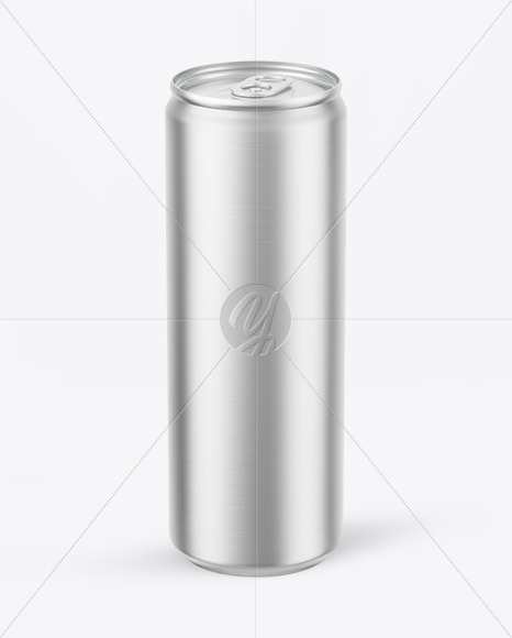 Matte Metallic Drink Can Mockup