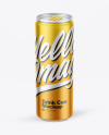 Matte Metallic Drink Can Mockup