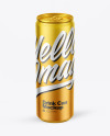 Matte Metallic Drink Can Mockup