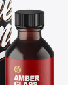 Dark Amber Glass Bottle w/ Box Mockup