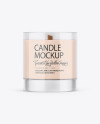 Candle W/ Kraft Box Mockup