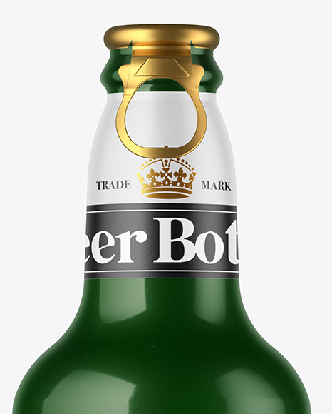 Glossy Ceramic Beer Bottle Mockup