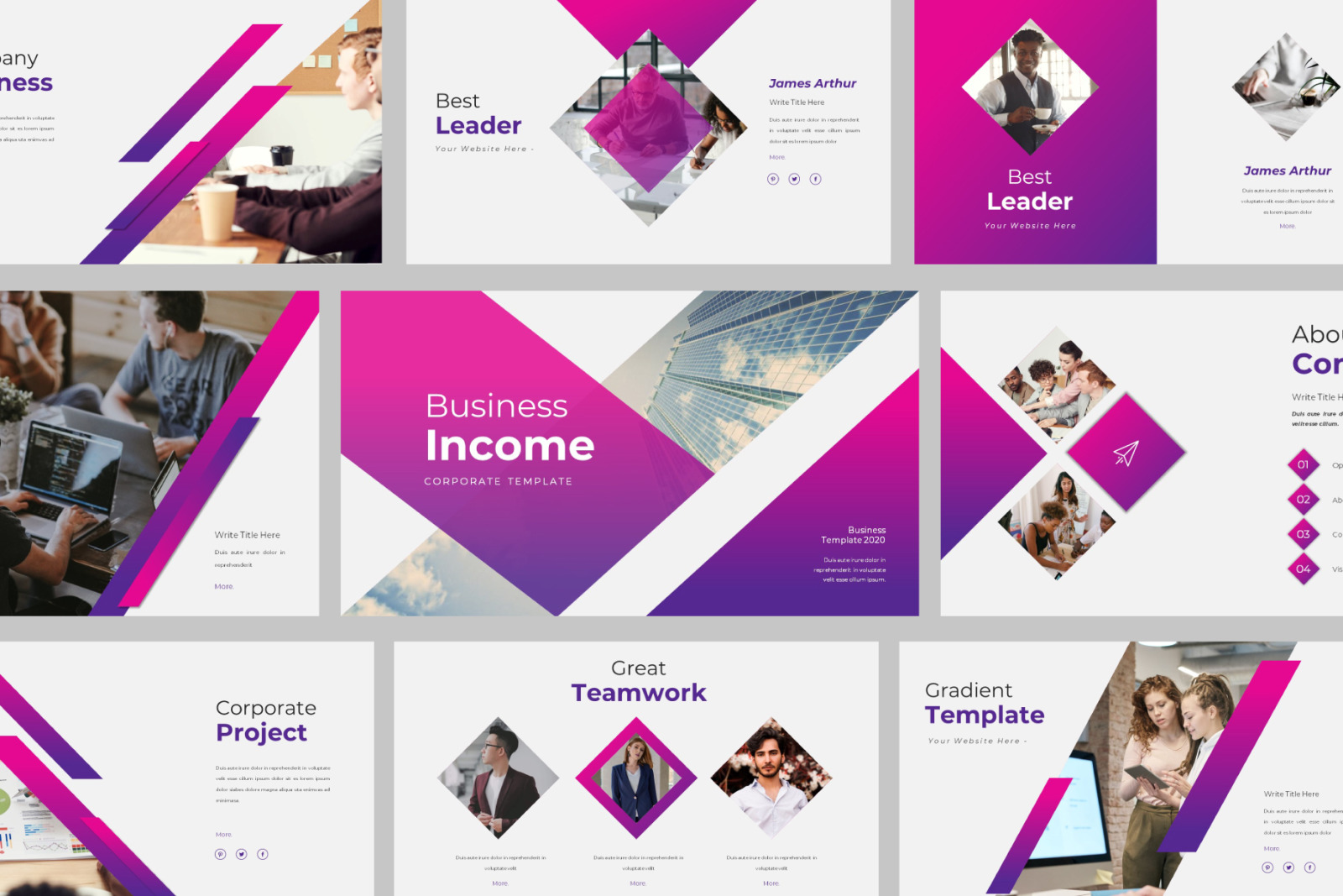 Business Income Powerpoint Template