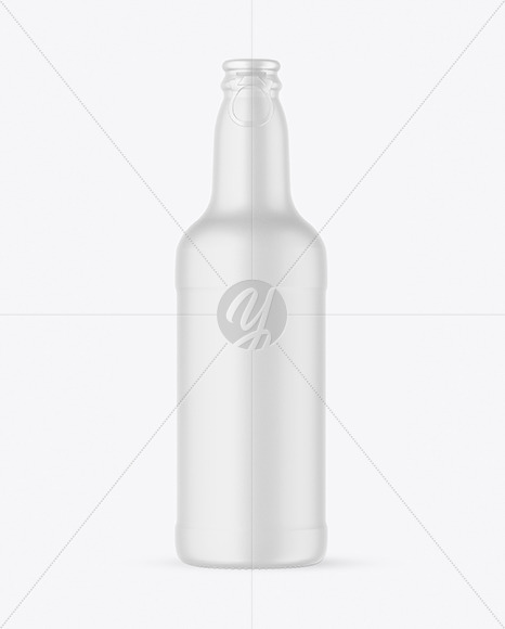 Matte Ceramic Beer Bottle Mockup