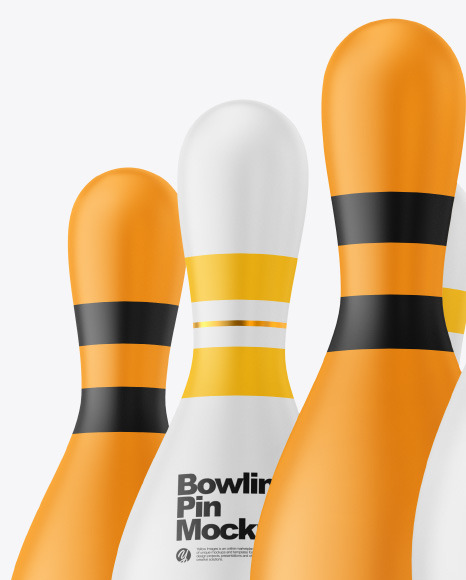 Matte Bowling Pins Mockup