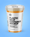 Plastic Soup Container Mockup