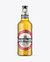 Clear Glass Beer Bottle Mockup