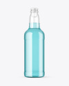 Clear Glass Drink Bottle Mockup