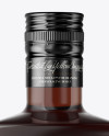 Square Clear Glass Bottle with Black Rum Mockup