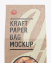 Kraft Paper Box W/ Window Mockup - Front View