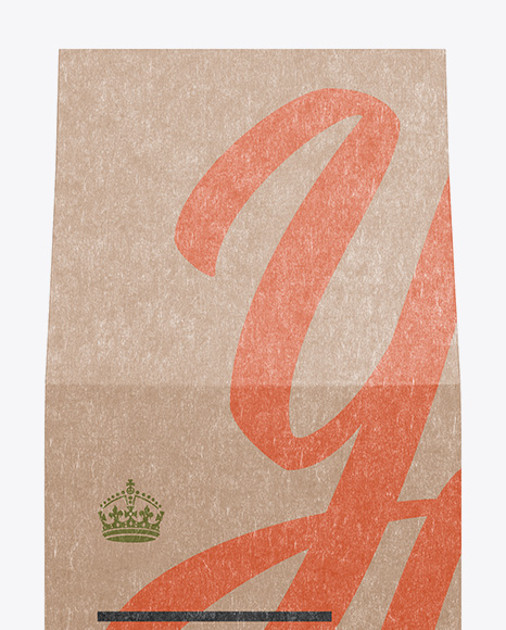 Kraft Paper Box Mockup - Front View