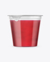 Clear Plastic Cup with Jelly Mockup - Front View