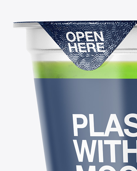 Clear Plastic Cup with Jelly Mockup - Front View