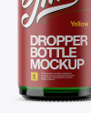 Open Green Bottle With Dropper Mockup